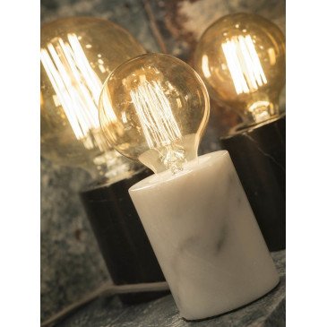 Lampe cylindrique marbre blanc Olympe  | www.cosy-home-design.fr