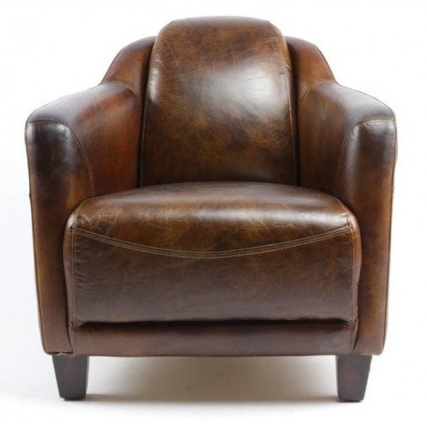 Fauteuil cuir marron Milord | www.cosy-home-design.fr